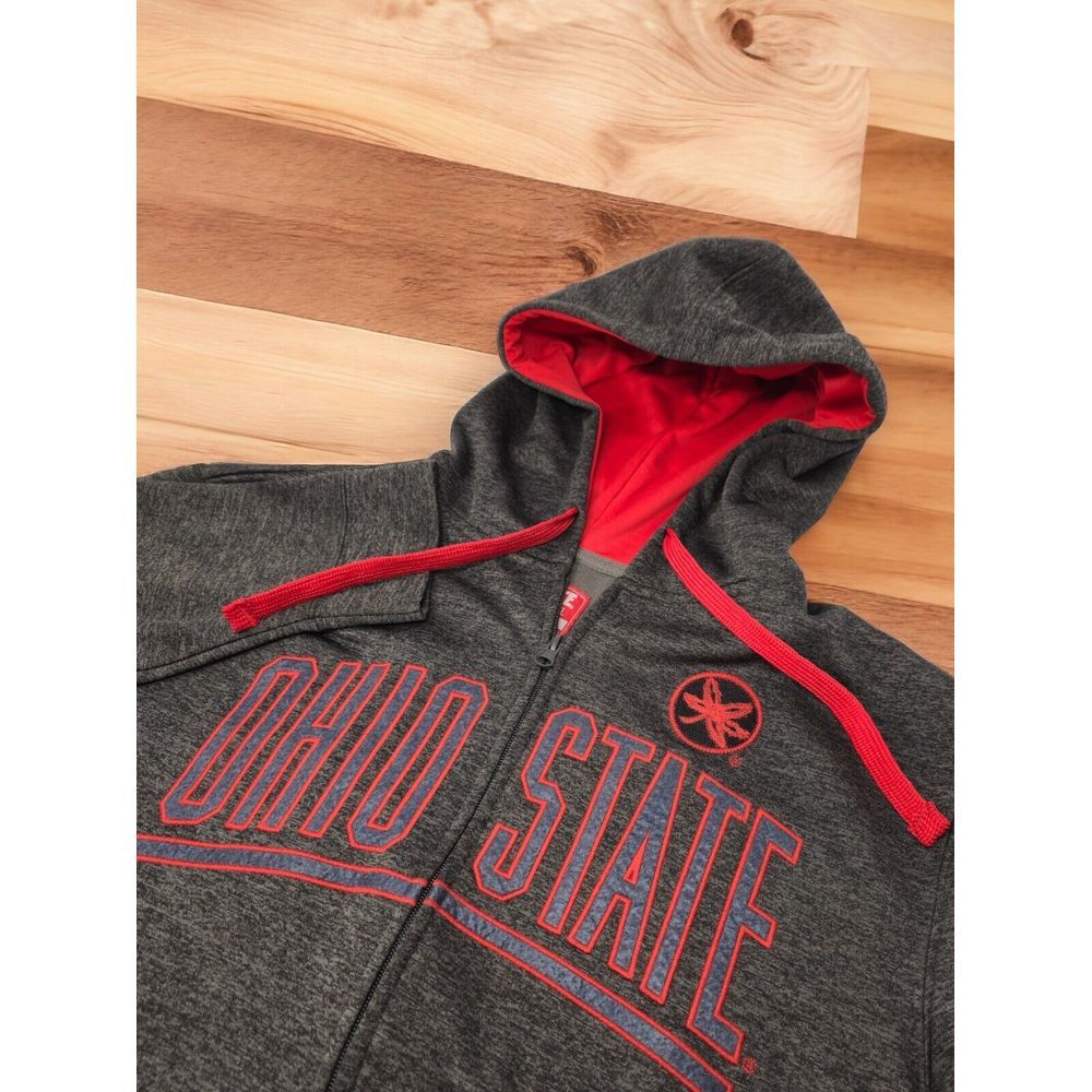 The Ohio State Buckeyes Authentic Apparel NCAA Mens Large Grey Hoodie Sweatshirt